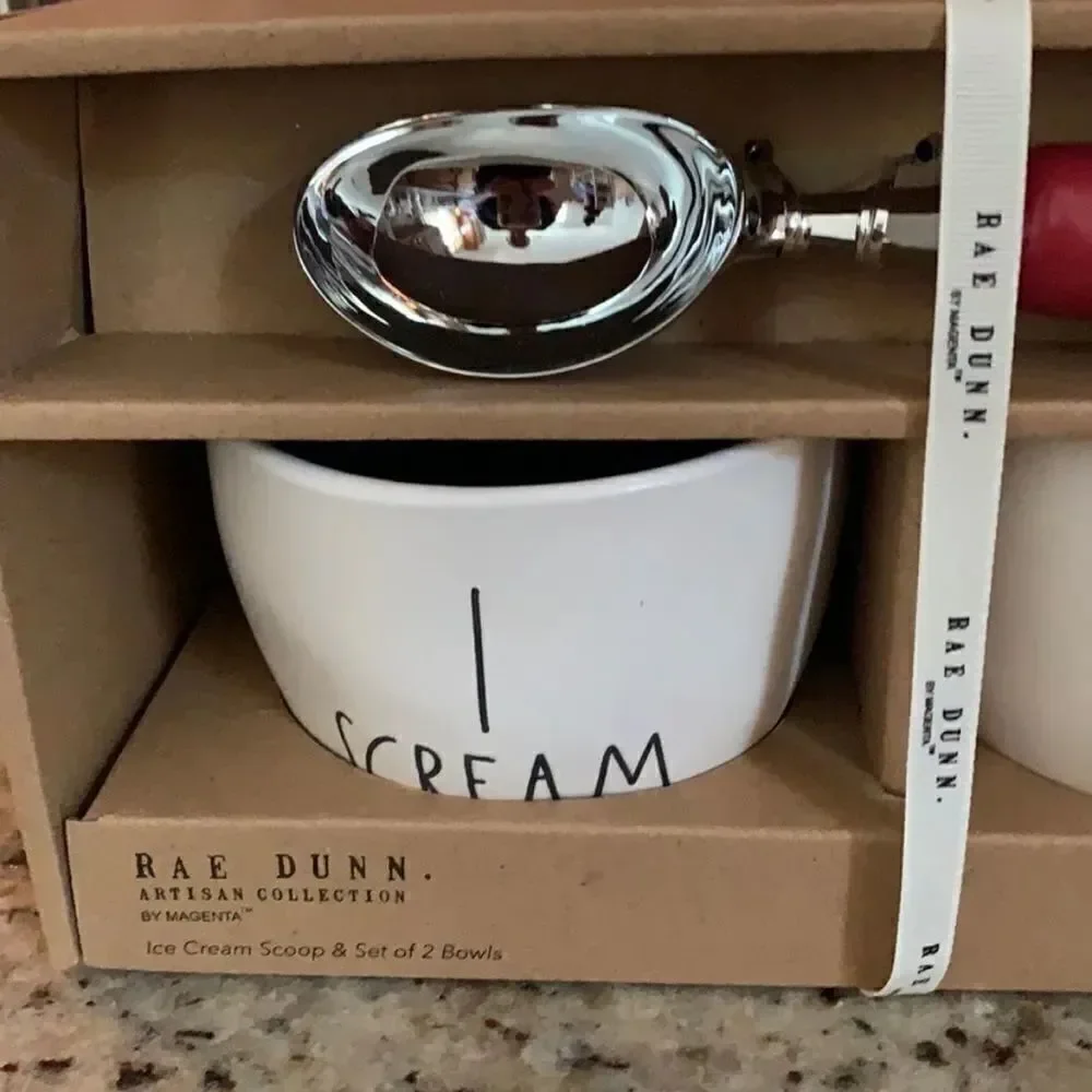 NWT RAE DUNN-Ice Cream Set I scream You Scream New